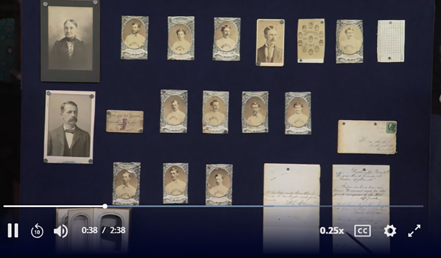 Screenshot of the &quot;Antiques Roadshow&quot; Boston Red Stockings Archive.
